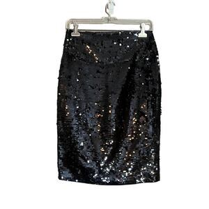 Express design studio black sequin skirt. Size 2‎